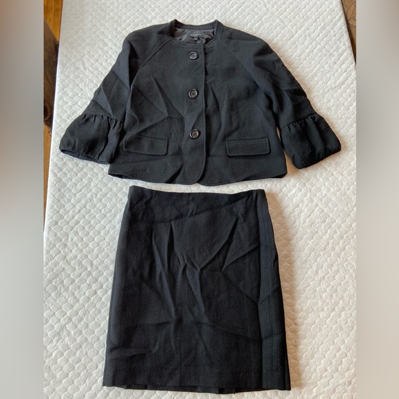 Talbots Jackets & Blazers - Talbots Black Wool Blend Skirt and Jacket Suit Combo Size 10P